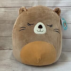 Beaver Squishmallow Maisha Plush Stuffed Animal Doll with Tail 16"